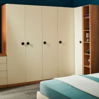 Шкаф Ambianta 3D Amigo 150 x 52см x 217 / ЛДСП / Артизан крем