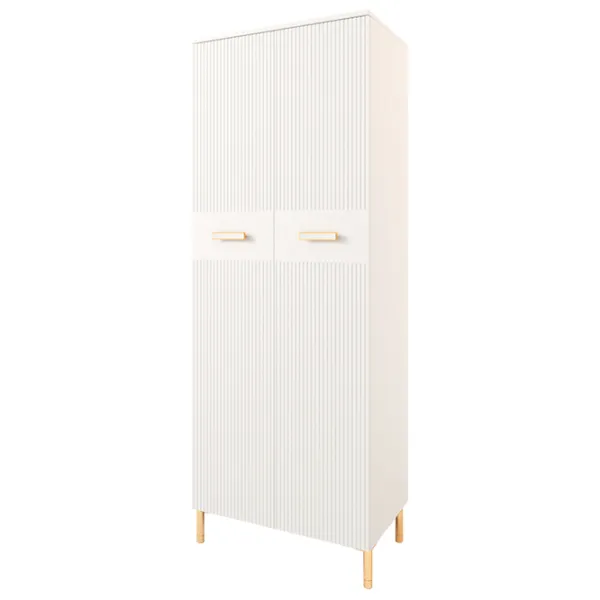 Dulap ML-Mobila 800 80 x 55 x 216 / PAL / Alb auriu photo 1 Dulap ML-Mobila 800 80 x 55 x 216 / PAL / Alb auriu photo 1