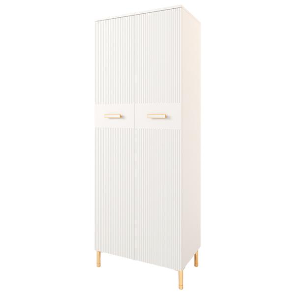 Dulap ML-Mobila 800 80 x 55 x 216 / PAL / Alb auriu photo 1 Dulap ML-Mobila 800 80 x 55 x 216 / PAL / Alb auriu photo 1