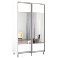 Шкаф Mobildor-Lux ARON P K1 130 x 60см x 200 / ЛДСП / Белый