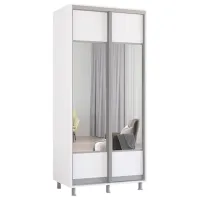 Шкаф Mobildor-Lux ARON P K1 100 x 60см x 230 / ЛДСП / Белый