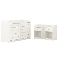 Set pentru dormitor Ikea Hauga 3  LPAL / White