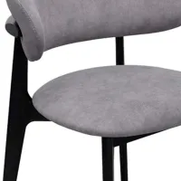 Scaun de birou DecoPrim Roses Cloud 82 Stofă/ Gray Black photo 4