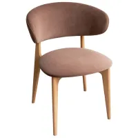 Scaun de birou DecoPrim Roses Royal Velvet 4 Stofă/ Brown Wood