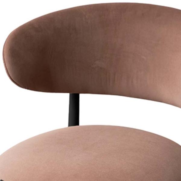 Scaun de birou DecoPrim Roses Royal Velvet 4 Stofă/ Brown Black photo 5