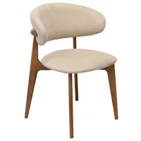 Scaun de birou DecoPrim Roses Mustang Krem Stofă/ Cream Brown photo 4