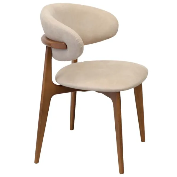 Scaun de birou DecoPrim Roses Mustang Krem Stofă/ Cream Brown photo 5