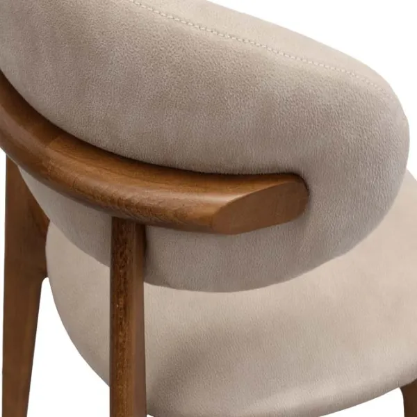 Scaun de birou DecoPrim Roses Mustang Krem Stofă/ Cream Brown photo 9