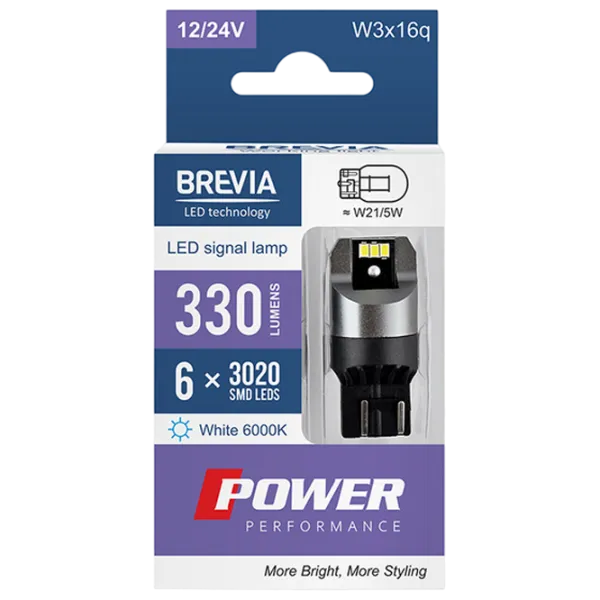 Автомобильная лампа Brevia Power Performance светодиодная / W21/5W / W3x16q / 21 - 5 Вт /  photo 1 Автомобильная лампа Brevia Power Performance светодиодная / W21/5W / W3x16q / 21 - 5 Вт /  photo 1