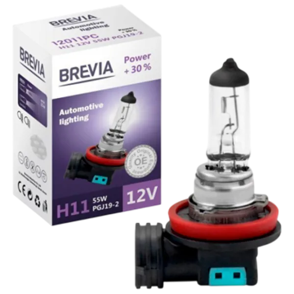 Lampă auto Brevia Power +30% Halogen / H11 / PGJ19-2 / 55 W /  photo 1 Lampă auto Brevia Power +30% Halogen / H11 / PGJ19-2 / 55 W /  photo 1