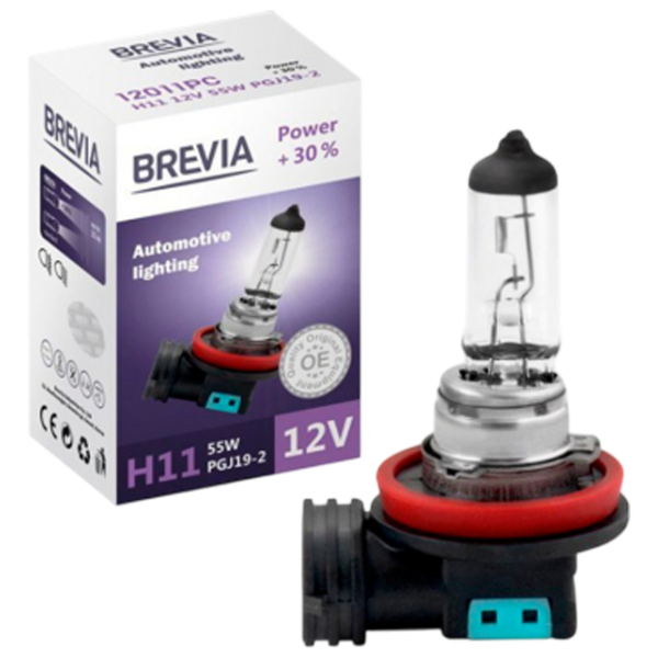 Lampă auto Brevia Power +30% Halogen / H11 / PGJ19-2 / 55 W /  photo 1 Lampă auto Brevia Power +30% Halogen / H11 / PGJ19-2 / 55 W /  photo 1