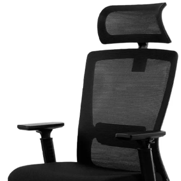 Fotoliu de birou DecoPrim Morgan  Plasă/ Black Black photo 5