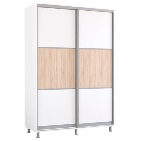 Dulap Mobildor-Lux Aron K 150 x 60 x 240 / PAL / Alb photo 1