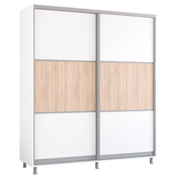 Dulap Mobildor-Lux Aron K 210 x 60 x 210 / PAL / Alb photo 1