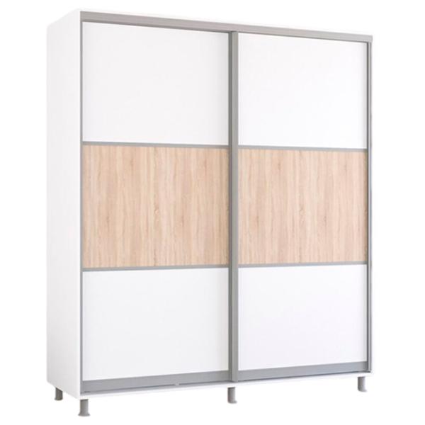 Шкаф Mobildor-Lux Aron K 210 x 60см x 240 / ЛДСП / Белый photo 1