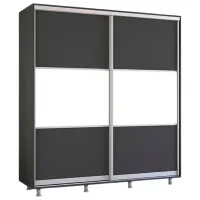 Шкаф Mobildor-Lux Aron K 200 x 60см x 200 / ЛДСП / Антрацит
