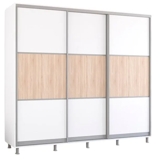 Шкаф Mobildor-Lux Aron K 260 x 60см x 220 / ЛДСП / White photo 1