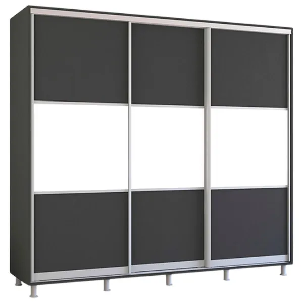 Шкаф Mobildor-Lux Aron K 240 x 60см x 200 / ЛДСП / Антрацит photo 1