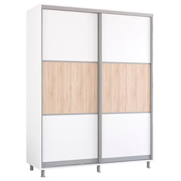 Dulap Mobildor-Lux ARON P K 180 x 60 x 240 / PAL / Alb photo 1