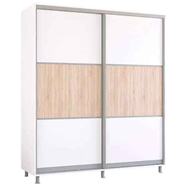 Dulap Mobildor-Lux Aron S K 190 x 60 x 230 / PAL / Alb photo 1