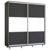 Шкаф Mobildor-Lux Aron S K 200 x 60см x 200 / ЛДСП / Antracit