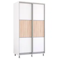 Dulap Mobildor-Lux Aron S K 110 x 60 x 200 / PAL / Alb