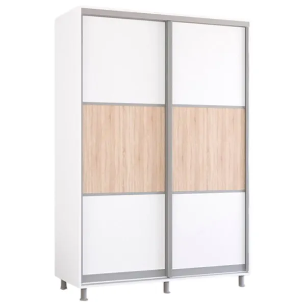 Dulap Mobildor-Lux Aron S K 150 x 60 x 200 / PAL / Alb photo 1