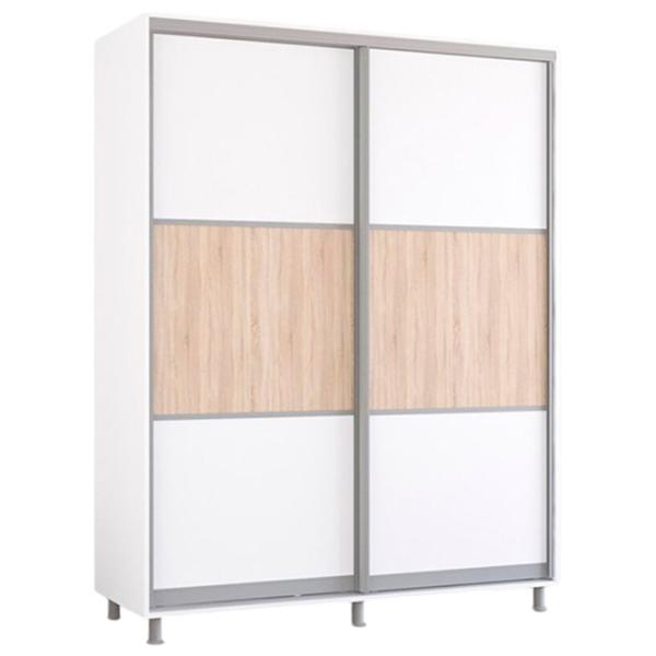 Dulap Mobildor-Lux Aron S K 180 x 60 x 210 / PAL / Alb photo 1