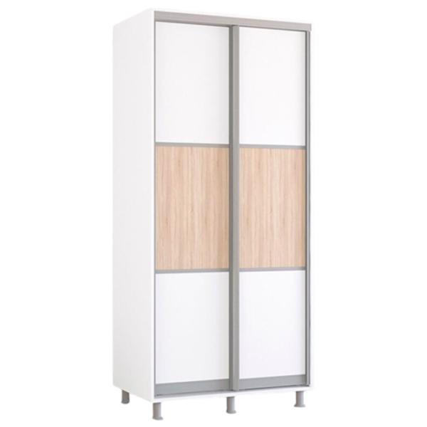 Dulap Mobildor-Lux Aron S K 100 x 60 x 240 / PAL / Alb photo 1