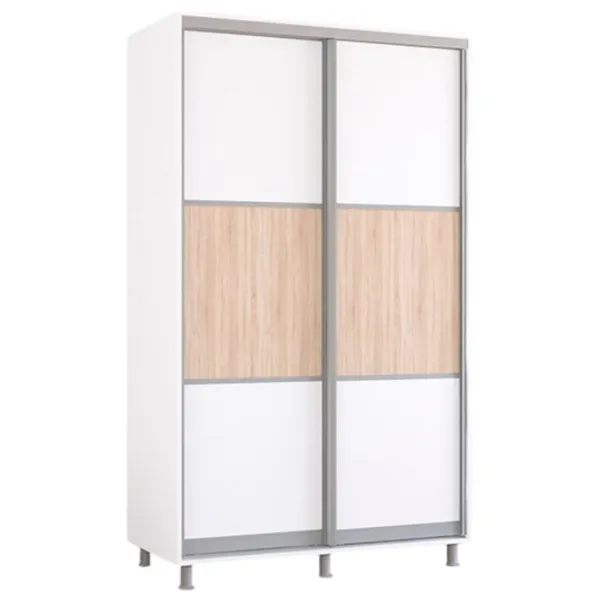 Dulap Mobildor-Lux Aron S K 140 x 60 x 240 / PAL / Alb photo 1