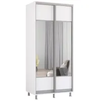 Шкаф Mobildor-Lux Aron 100 x 60см x 200 / ЛДСП / White
