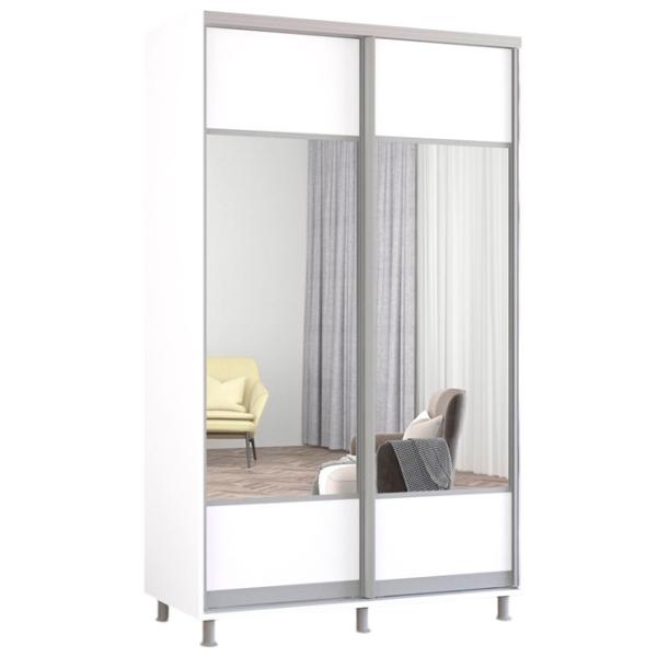 Шкаф Mobildor-Lux Aron 140 x 60см x 200 / ЛДСП / White photo 1