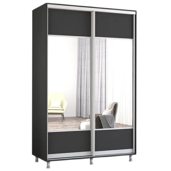 Шкаф Mobildor-Lux Aron 140 x 60см x 200 / ЛДСП / Antracit photo 1