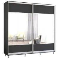 Шкаф Mobildor-Lux Aron 220 x 60см x 230 / ЛДСП / Antracit