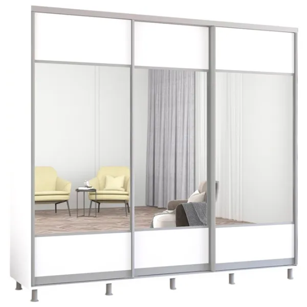 Шкаф Mobildor-Lux Aron 240 x 60см x 200 / ЛДСП / White photo 1