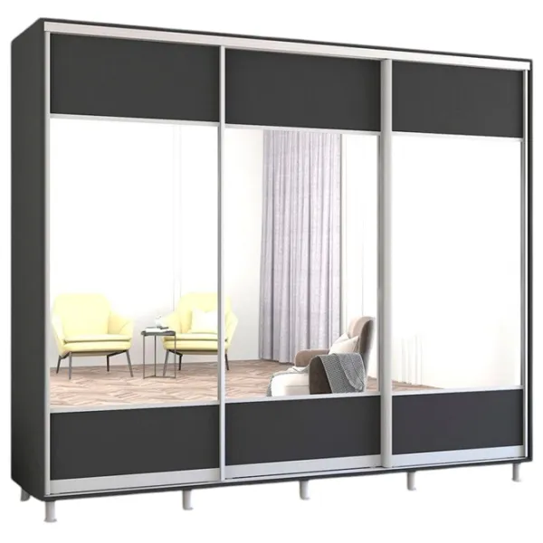 Шкаф Mobildor-Lux Aron 260 x 60см x 220 / ЛДСП / Antracit photo 1