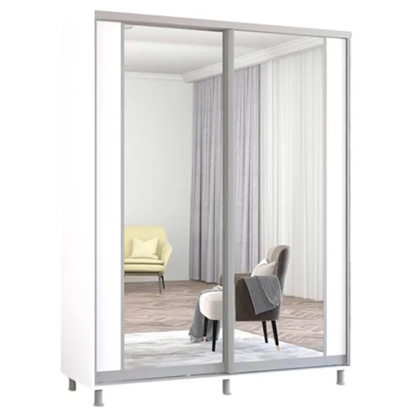 Dulap Mobildor-Lux Aron K2 180 x 60 x 200 / PAL / Alb photo 1