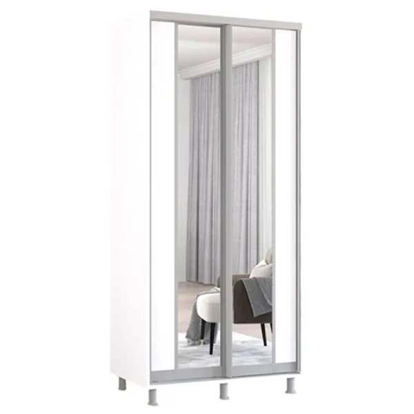 Dulap Mobildor-Lux Aron K2 100 x 60 x 230 / PAL / Alb photo 1