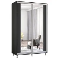 Шкаф Mobildor-Lux Aron K2 130 x 60см x 200 / ЛДСП / Antracit