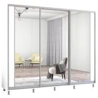 Шкаф Mobildor-Lux Aron K2 250 x 60см x 200 / ЛДСП / Белый