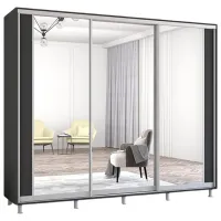 Шкаф Mobildor-Lux Aron K2 250 x 60см x 200 / ЛДСП / Antracit