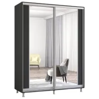 Шкаф Mobildor-Lux ARON P K2 170 x 60см x 220 / ЛДСП / Antracit