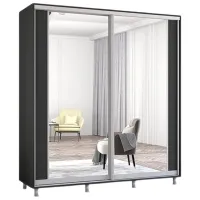 Шкаф Mobildor-Lux ARON S K2 200 x 60см x 200 / ЛДСП / Antracit