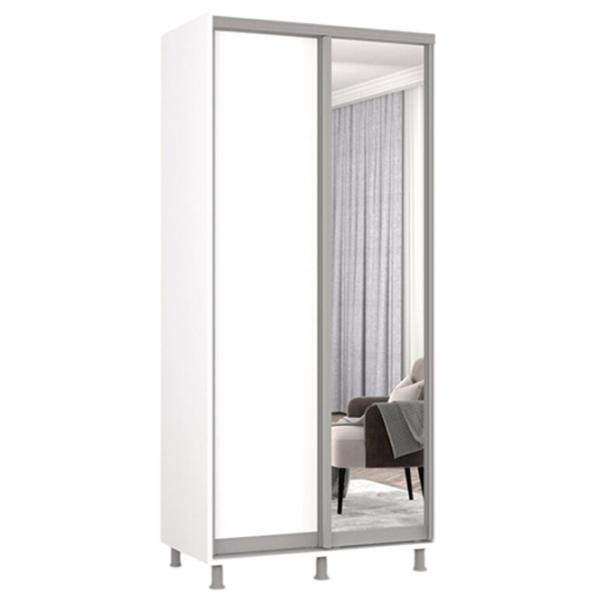 Dulap Mobildor-Lux Aron 110 x 60 x 210 / PAL / Alb photo 1
