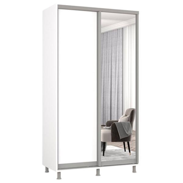 Шкаф Mobildor-Lux Aron 130 x 60см x 240 / ЛДСП / Белый photo 1