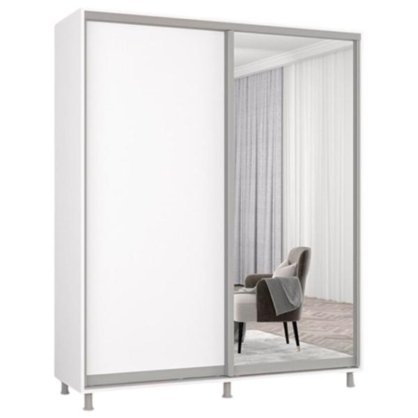 Шкаф Mobildor-Lux Aron 190 x 60см x 240 / ЛДСП / Белый photo 1