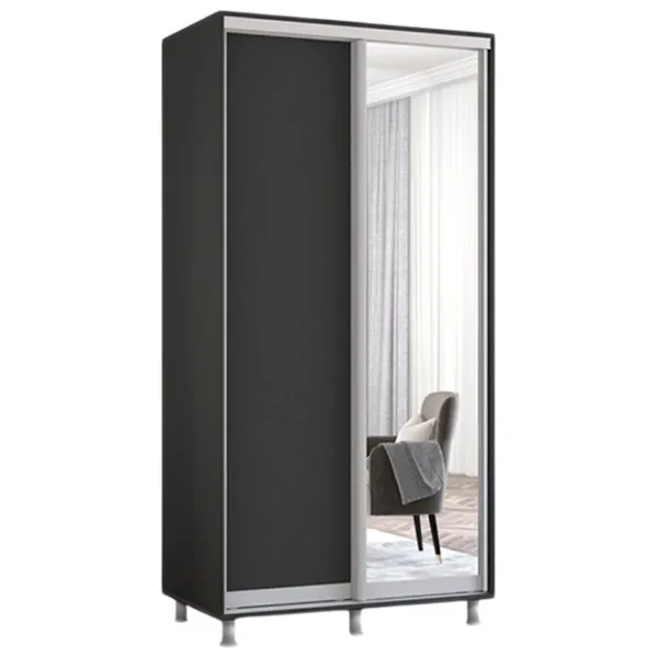 Шкаф Mobildor-Lux Aron 100 x 60см x 200 / ЛДСП / Antracit photo 1