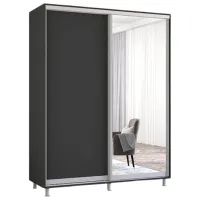 Шкаф Mobildor-Lux Aron 160 x 60см x 200 / ЛДСП / Antracit