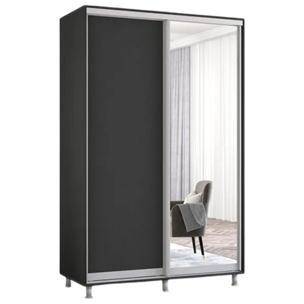 Dulap Mobildor-Lux Aron 130 x 60 x 220 / PAL / Antracit photo 1