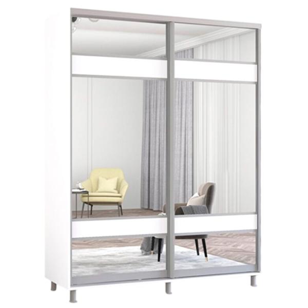 Шкаф Mobildor-Lux Aron K3 180 x 60см x 200 / ЛДСП / Белый photo 1